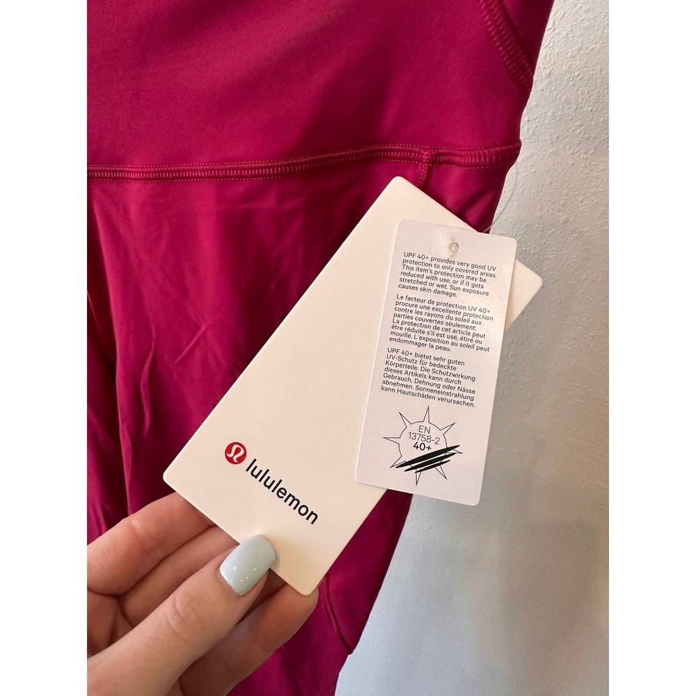 Lululemon Fast and Free High-Rise Tight 25 Pockets Pink Nulux Running Leggings 8 - Picture 3 of 5